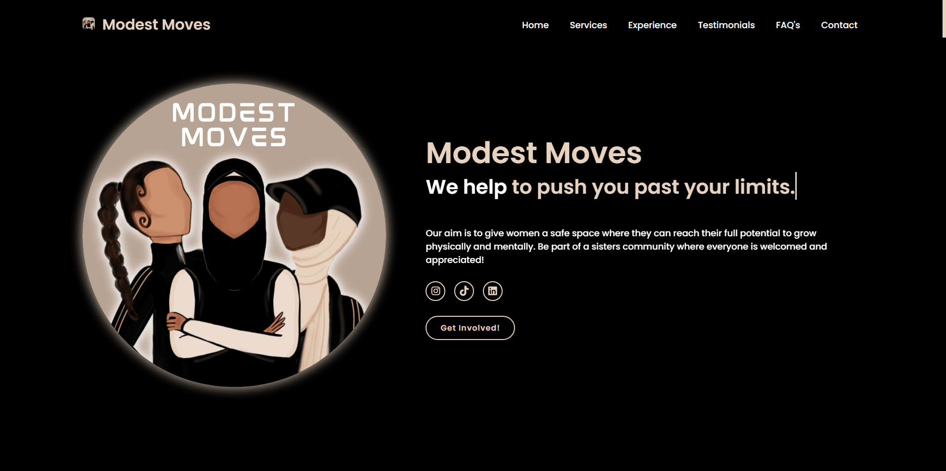 Modest Moves website design by Nexiora