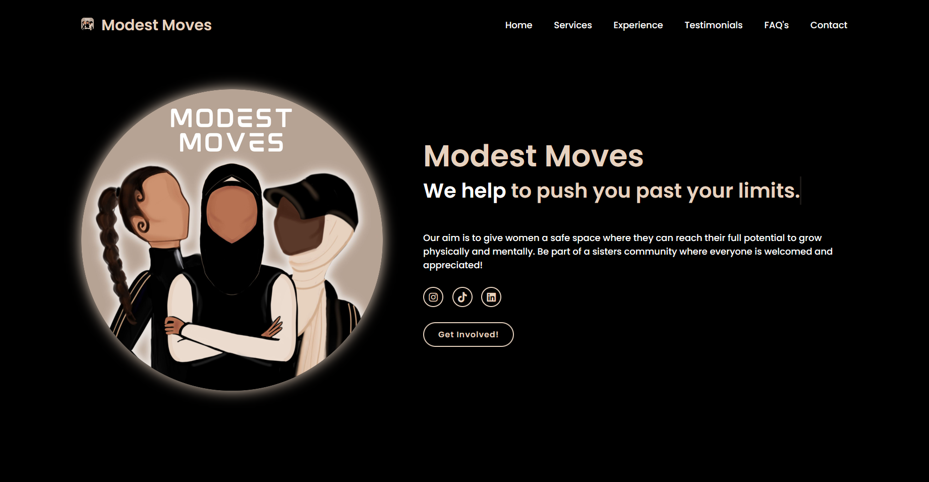 Modest Moves website design by Nexiora